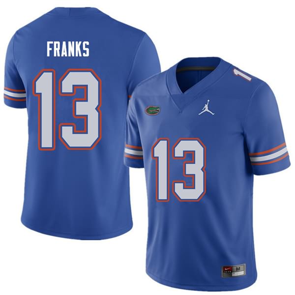 NCAA Florida Gators Feleipe Franks Men's #13 Jordan Brand Royal Stitched Authentic College Football Jersey TFV7464XK